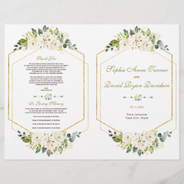 Hochzeitsprogramm für Weißblütengold