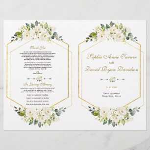 Hochzeitsprogramm für Weißblütengold