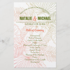 Hochzeitsprogramm für Weiße Flora