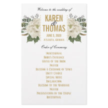 Hochzeitsprogramm für Weiße Flora