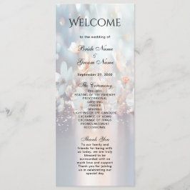 Hochzeitsprogramm für Weißpfirsiche Programm