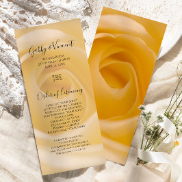 Hochzeitsprogramm für Weißrosen Programm