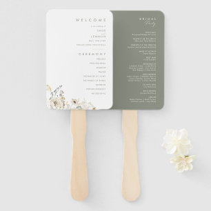 Hochzeitsprogramm für Whimsikäre Wildblume Fächer