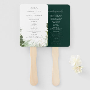 Hochzeitsprogramm für wild lebende Wälder Fächer