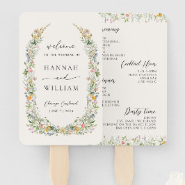 Hochzeitsprogramm für Wildblumen Fächer