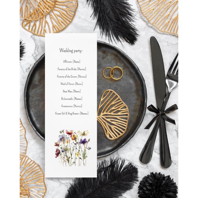 Hochzeitsprogramm für Wildblumen, nach Maß (Von Creator hochgeladen)