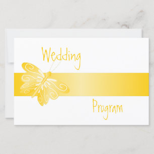 Hochzeitsprogramm Gelbe Schmetterling