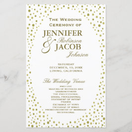 Hochzeitsprogramm | Gold Confetti