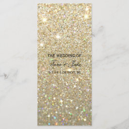 Hochzeitsprogramm - Gold Glitzer Fab Programm