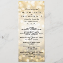Hochzeitsprogramm Gold Glitzer Lights Programm