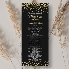 Hochzeitsprogramm Gold Imitate Glitzer Confetti Bl Programm