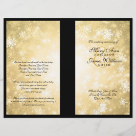 Hochzeitsprogramm Gold Winter Wonderland Sparkle