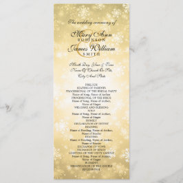 Hochzeitsprogramm Gold Winter Wonderland Sparkle Programm