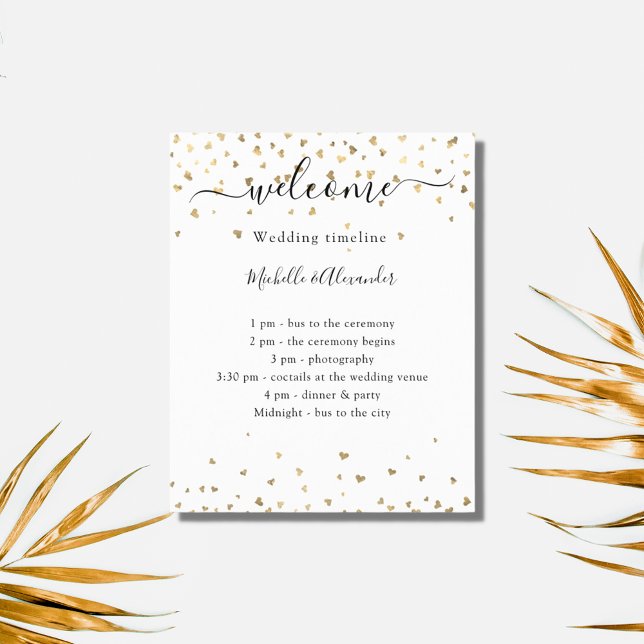 Hochzeitsprogramm Goldherzen willkommen (Von Creator hochgeladen)