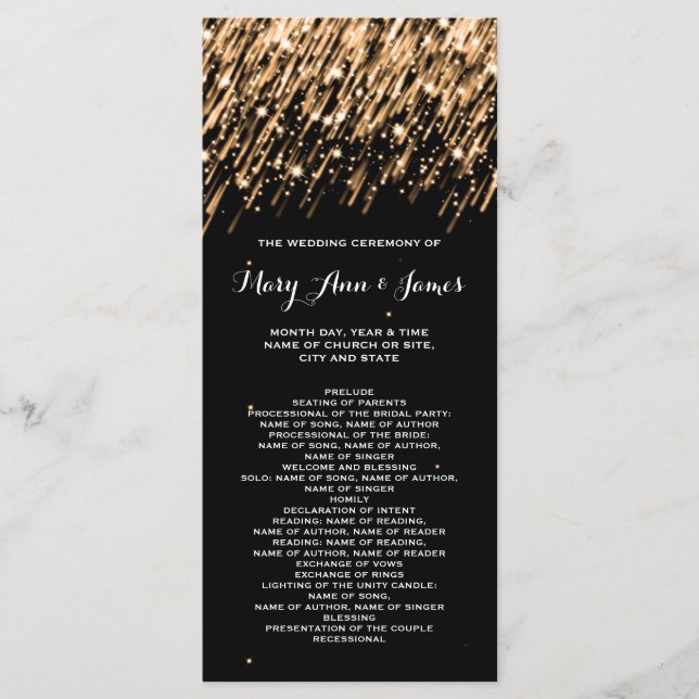 Hochzeitsprogramm - Goldmedaille Programm (Vorderseite)