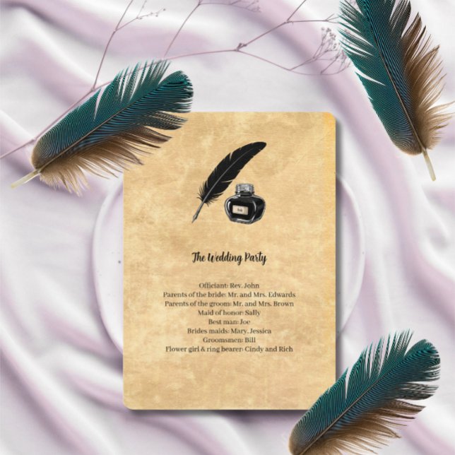 Hochzeitsprogramm Gothic Quill  Programm (Von Creator hochgeladen)