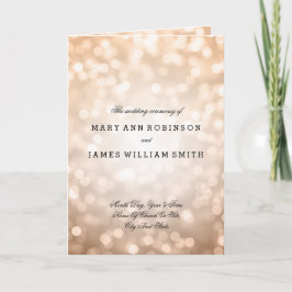 Hochzeitsprogramm Kupferleuchten für Glitzer Programm