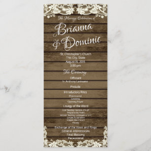 Hochzeitsprogramm Land Barn Romance Programm