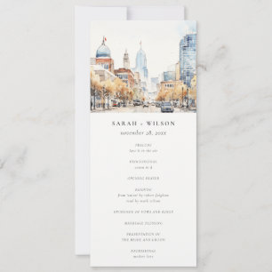 Hochzeitsprogramm Landschaft Indianapolis, Indiana Einladung