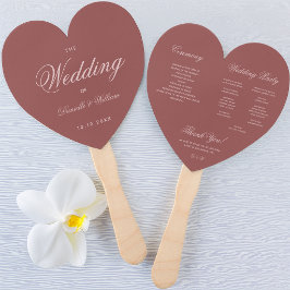Hochzeitsprogramm Marsala Herz - Paradies für Hoch Fächer