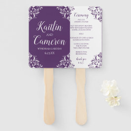 Hochzeitsprogramm | Nadine (Plum) 4x6 Fächer