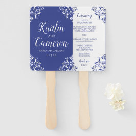 Hochzeitsprogramm | Nadine (Royal Blue) 4x6 Fächer