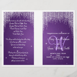 Hochzeitsprogramm Night Dazzle Lila