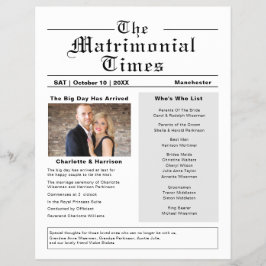 Hochzeitsprogramm Novelty Newspaper Style Flyer