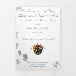 Hochzeitsprogramm Nuptial Unity Trifold Dreifach-gefaltete Programmkarte
