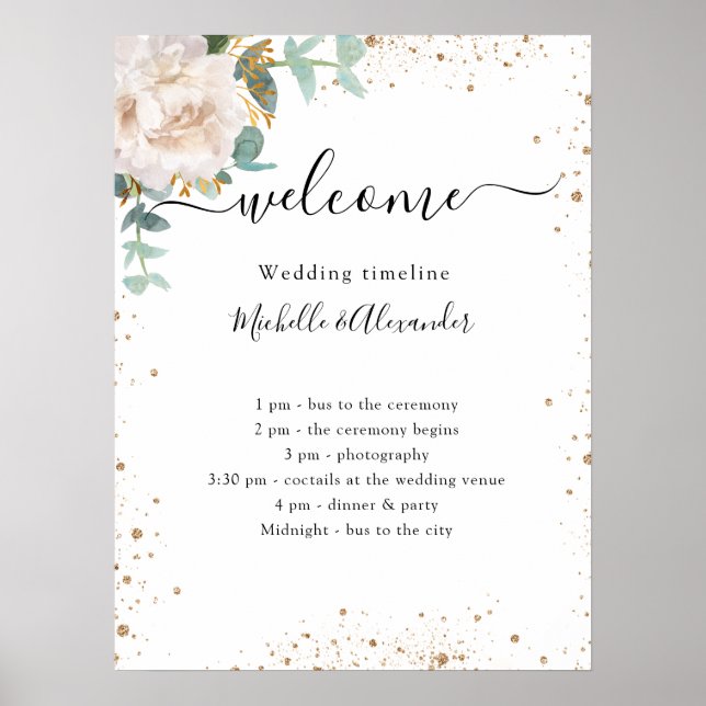 Hochzeitsprogramm Poster (Vorne)