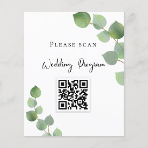 Hochzeitsprogramm QR Code Eukalyptus Grüne