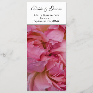 Hochzeitsprogramm - Rosa Karte