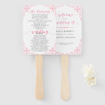 "Hochzeitsprogramm" Rosa Typografie und Vintage Ra