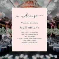 Hochzeitsprogramm Rose Gold Begrüßung
