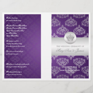 Hochzeitsprogramm Royal Crown Lila