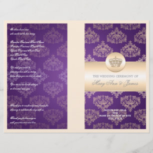 Hochzeitsprogramm Royal Crown Lila
