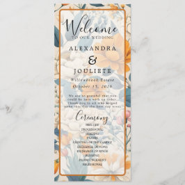 Hochzeitsprogramm Rustic Earth Florals Programm