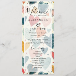 Hochzeitsprogramm Rustic Earth Florals Programm