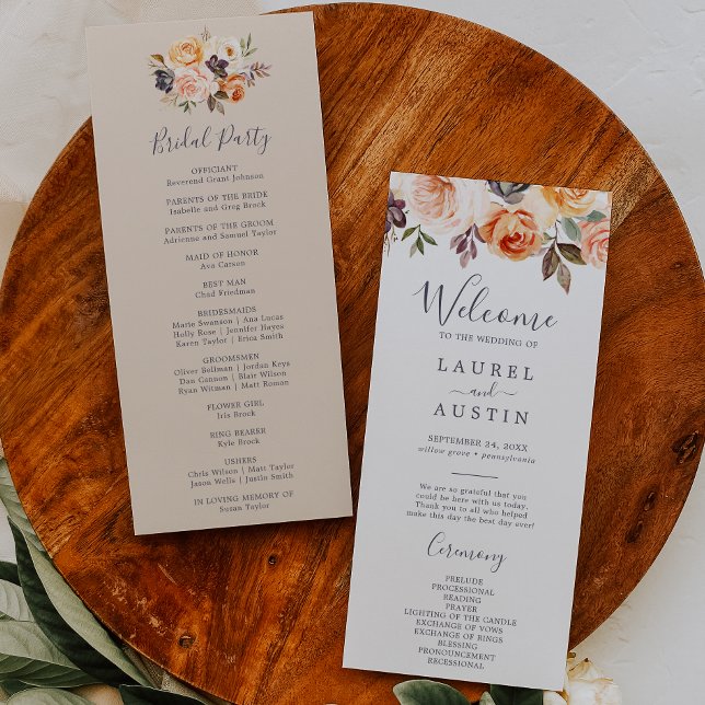 Hochzeitsprogramm Rustic Earth Florals Programm (Von Creator hochgeladen)