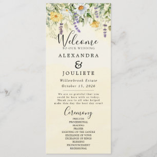 Hochzeitsprogramm Rustic Earth Florals Programm