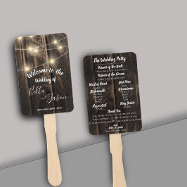 Hochzeitsprogramm Rustikale HochzeitsLICHTEN Fächer