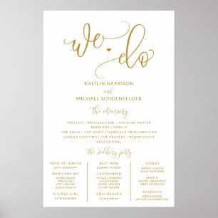 Hochzeitsprogramm Schilder Größe Gold Kalligrafie