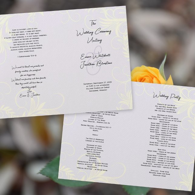 Hochzeitsprogramm Vorlage Lavendelblüte (Von Creator hochgeladen)