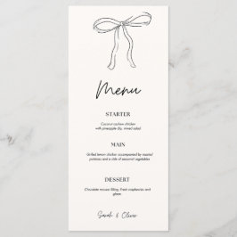 Hochzeitsprogramm Zeitplan – Minimalistischer Boge Menükarte
