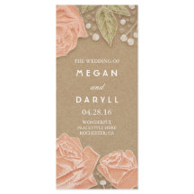 Hochzeitsprogramme für Gipskraut und Rosen