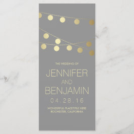 Hochzeitsprogramme für goldene Foilen Programm