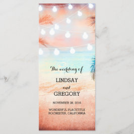 Hochzeitsprogramme für rosa Strände Programm