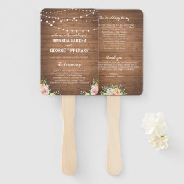 Hochzeitsprogramme für Rustikal und Blume Fächer