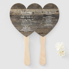 Hochzeitsprogramme für rustikales Landwaldkorn Fächer