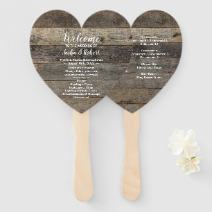 Hochzeitsprogramme für rustikales Landwaldkorn Fächer